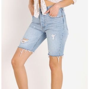 Levi's 501 slouch denim bermuda shorts sz24